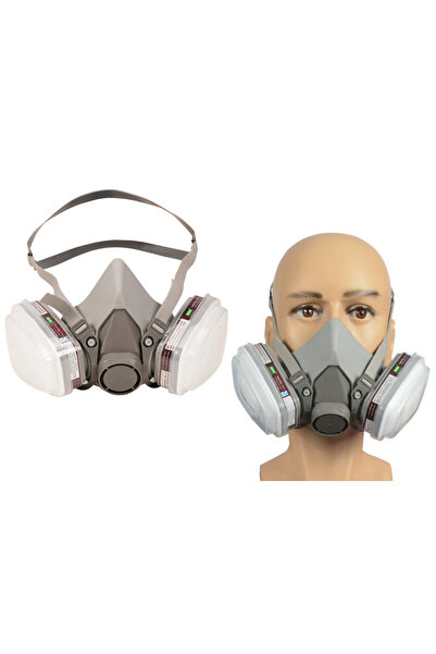 LEAN Semi-mască pentru protecție împotriva particulelor de vopsea cu 2 filtre...