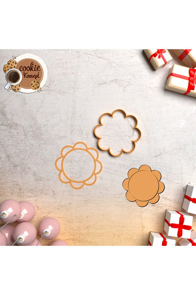 CookieKonsept قالب طين البوليمر على شكل زهرة |   معجون اللعب، الفوندان والصلص...