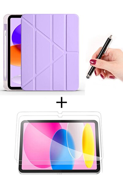 Nezih Case Redmi Pad 2 Pro Uyumlu Kalem Bölmeli Kılıf + Ekran Koruyucu + Doku...