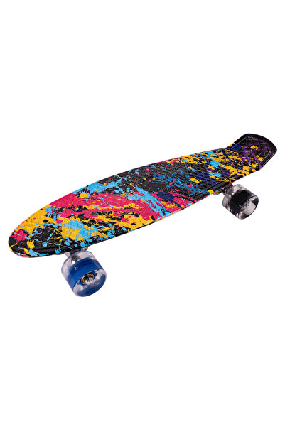MalPlay Skateboard multicolor cu roți LED, 56 cm x 15 cm,