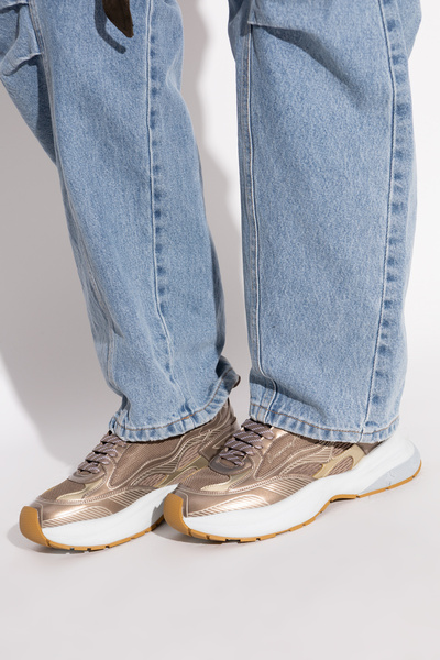 Emporio Armani Kadın Yüksek ve Rahat Taban File Detaylı Logo İmzalı Bej Sneaker EW003056 AF19766-M6203