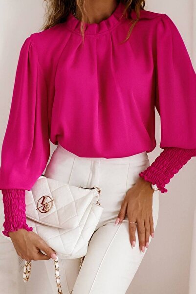 GLAMSI Casual shirt with high elastic cuffs