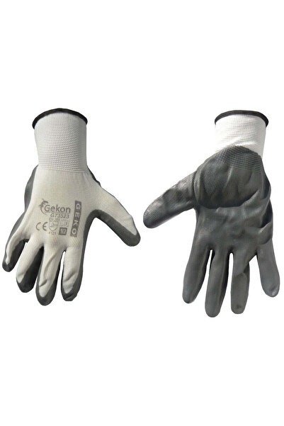 GEKO Mănuși de protecție GEKO, mărimea 10, alb-gri