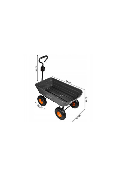 MalTec Cărucior de grădină Sunwaal, capacitate maximă 300 kg, 75 L -