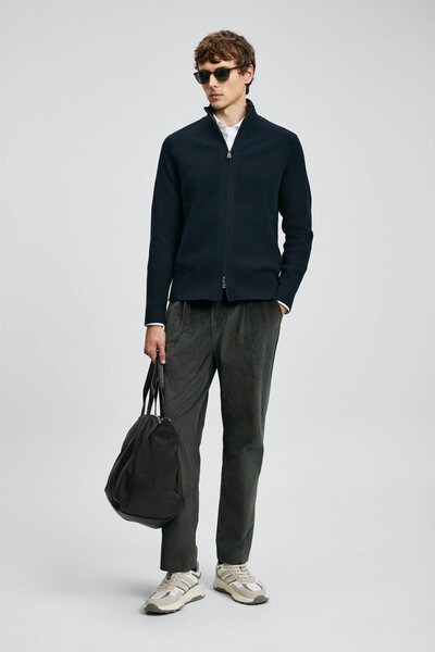 Lufian Amber Lacivert Erkek Hırka 112100075