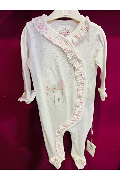 Bibaby Natural Ruffled Booties Jumpsuit