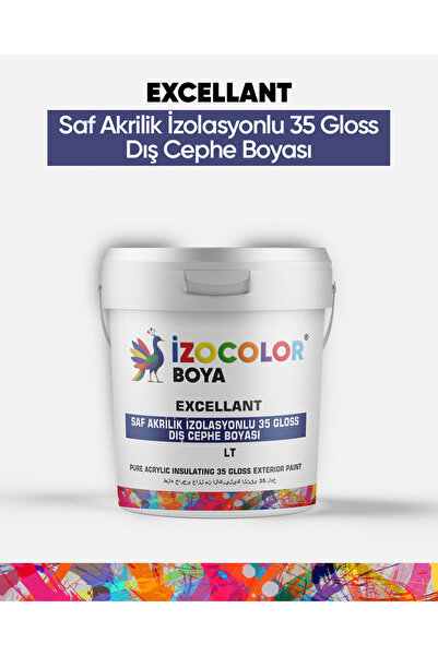 İzocolor Excellant Mega Saf Akrilik Parlak Dış Cephe Boyası 35 GLOSS