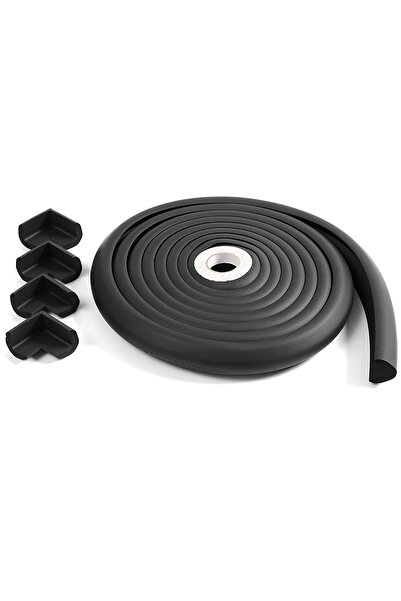 ZenAI Banda protectie colturi si margini mobila, Zenai, groasa, 2m, 4 coltare incluse, adeziv 3M, negru