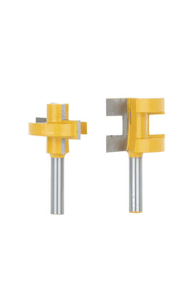 GEKO Home Set Wooden Jointing Router Bits, 8mm Shank, 2 Elements, G01216