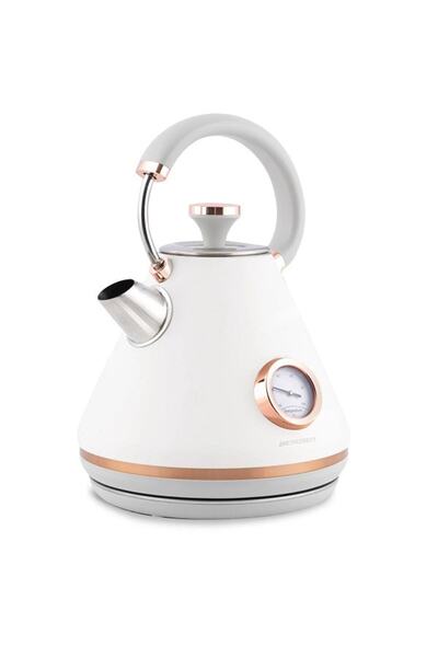 Berdsen Electric kettle, metal body, with removable lid, 360° rotating base, temperature indicator...