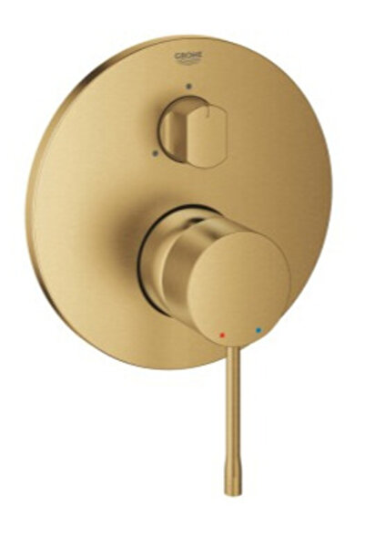 Grohe خلاط حمام/دش مدمج من إيسنس (مجموعة مثبتة على السطح)، 3 اتجاهات، ذهبي مصقول، 24169GN1