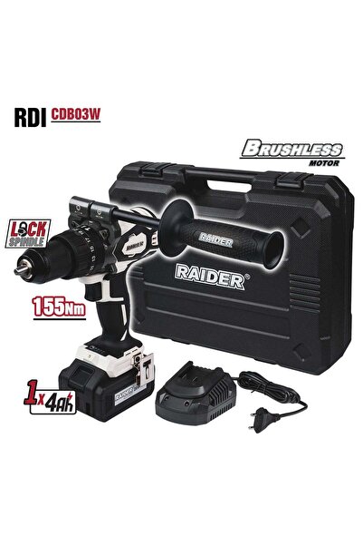 Raider Masina de gaurit cu percutie 20V 4Ah 155Nm RDI-CDB03W