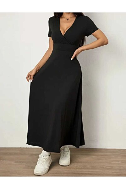 missamour Women's Summer V Neck Waist Belted Oyho Dress