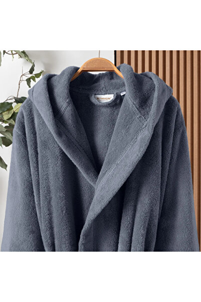 Altınbaşak Dolce Microcotton Hooded Unisex Bathrobe Size: L / XL