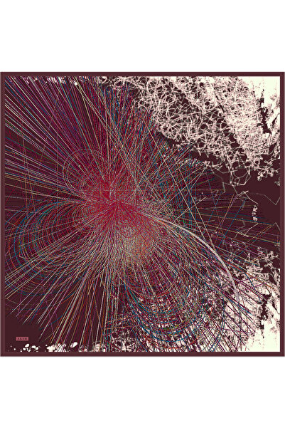 Aker Eșarfă din satin creponat de mătase