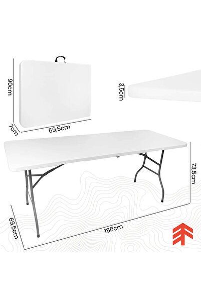 MalTec Masă de grădină pliabilă Fest 180, 180 x 69,5 x 73,5 cm,