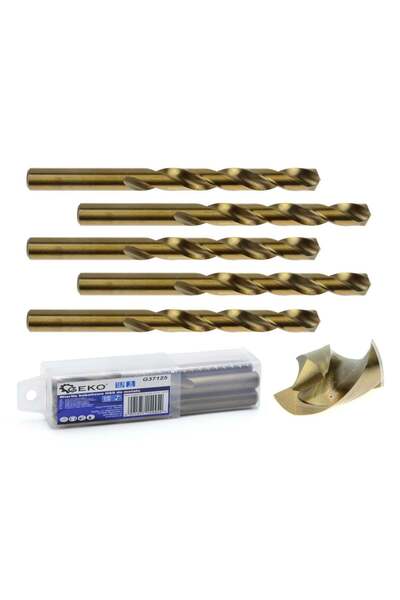 GEKO Metal Drill Bit Set with Cobalt HSS 12.5mm, 5 Pieces, G37125
