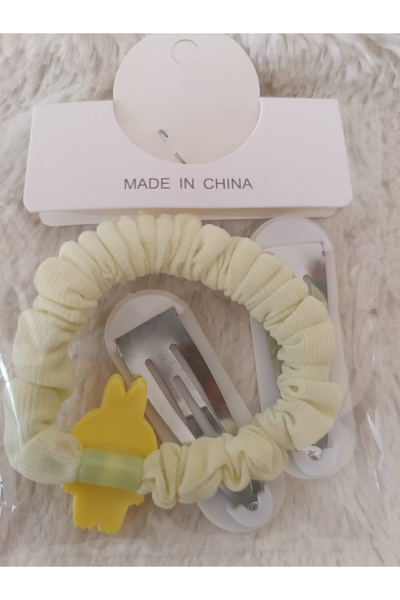 Efna Store 1 Piece of Plain Striped Rubber with Labubu Figure, 2 Pieces of Snap Snap Children's Buckle, Baby Set Buckle