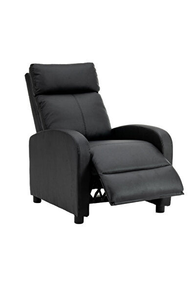 RFAN Fotoliu reclinabil din piele, spătar rabatabil și suport pentru picioare...