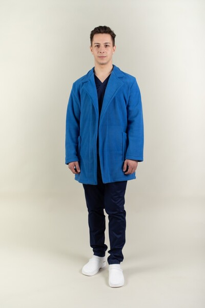 Masstex Μπλε μπουρνούζι Unisex – 100% μικροφλις, μέγιστη άνεση