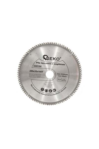 GEKO Disc pentru lemn 250x32x80T + reductor 25,4mm, G00185