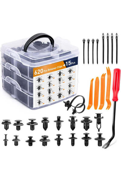 LEAN Home Set universal clips, 16 sizes, 620 pieces, 20815