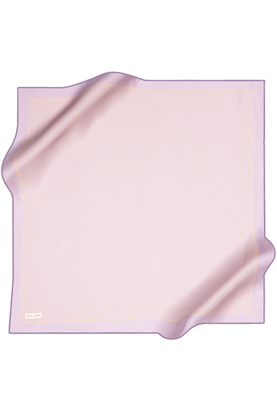 Pierre Cardin وشاح حريري من بيير كاردين مقاس 90×90 مع نقش شعار