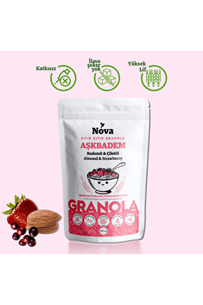 Bademli ve Çilekli Granola 340 g.