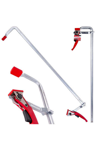 Tvardy Carpentry Clamp Type F with Ratchet, 800 x 120 mm, T00591