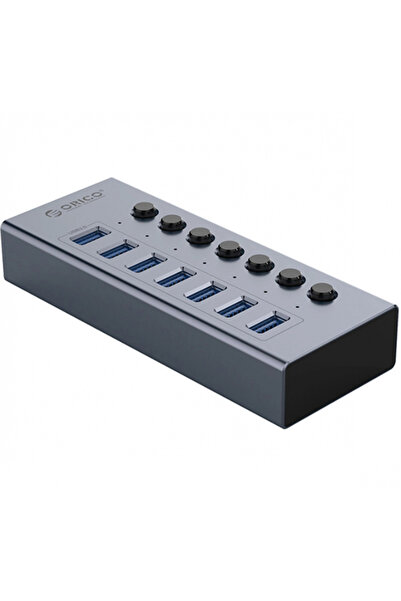 Orico Hub USB BT2U3-7AB, 7 porturi USB (Gri)