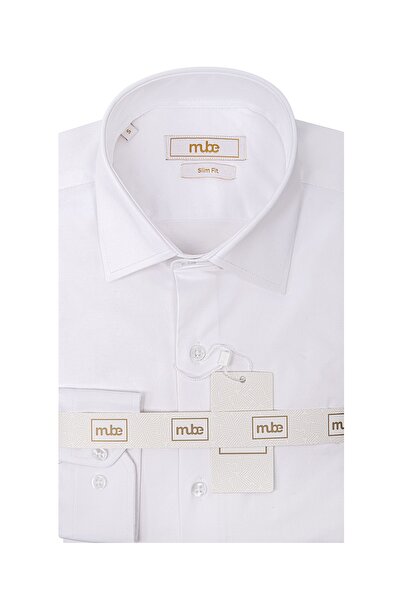 MUBE Erkek Likralı Slim Fit Pamuk Gömlek