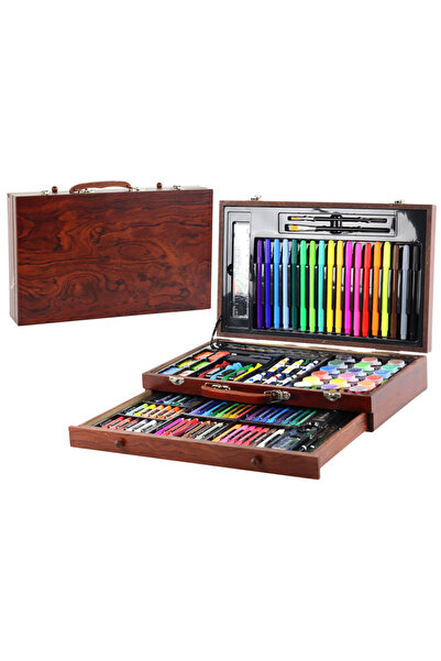 LEAN Set complet pentru pictură și desen, 123 de piese, echipat cu servietă d...