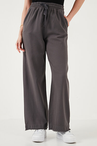 Lela Бавовняні штани Relaxed Fit з високою талією і широкими штанинами ШТАНИ 668YP5275