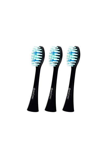 MalTec Set 3 brush heads for Sonic electric toothbrush, black, 111928