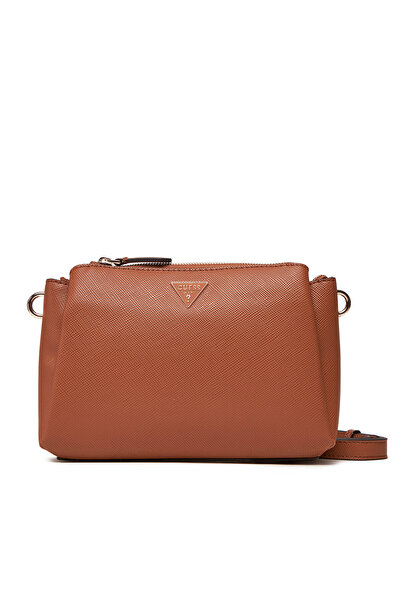 Guess Γυναικεία Τσάντα Χειρός Καφέ HWZG9672120