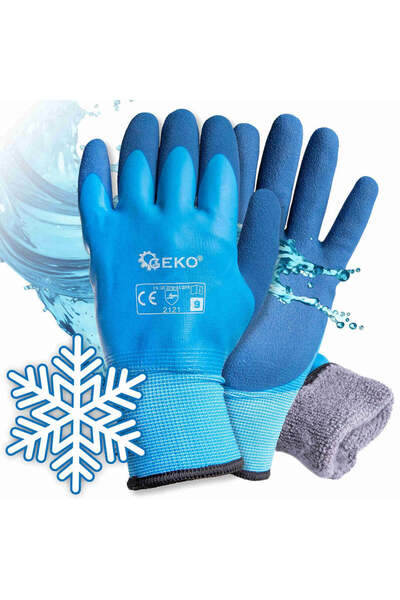 GEKO Mănuși izolate impermeabile de iarnă, bumbac/latex, mărimea 9, G75043