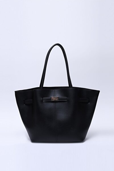 KISCHE Black Tote Bag Shoulder Bag Large Size Shoulder Women's Bag Pera