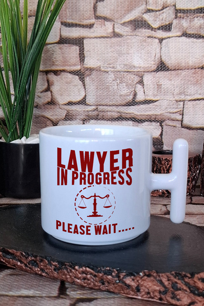 giftkonsept Lawyer in Progress Placement Wait Printed Lawyer Gift Printed t Handle Latte Cup Mug