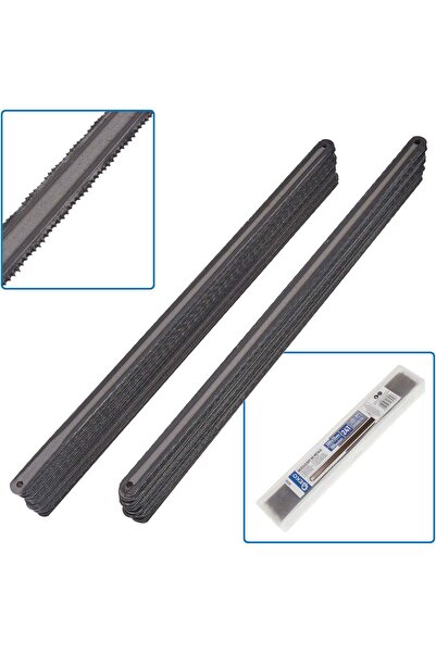 GEKO Set lame de ferăstrău pentru metal, 300 x 12 mm, 24 dinți, 100 bucăți, G...