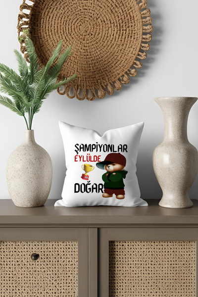 qoeuyl boutique Campionii sunt născuți în septembrie. Mini pernă decorativă d...