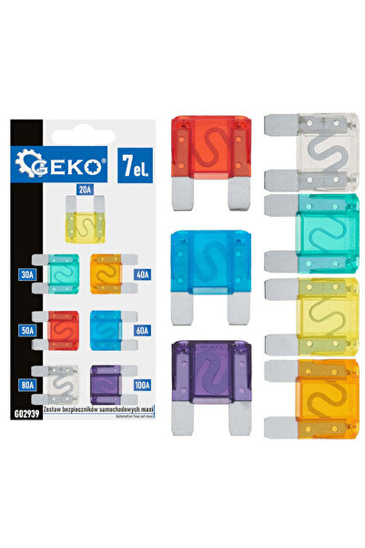GEKO Set siguranțe auto Maxi, 7 elemente, G02939