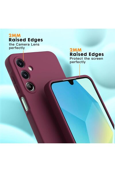 m.tk moveteck Samsung Galaxy A17 Kılıf Kamera Korumalı Yumuşak Renkli Mat Silikon + 9H Ekran Koruyucu Cam 2in1 Set