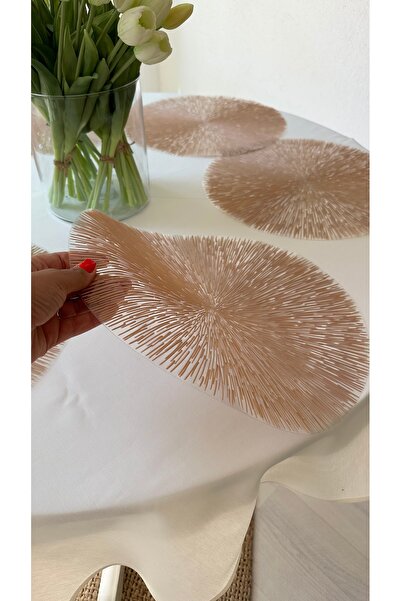 Decamor home 6 τεμάχια Εύκολο στο καθάρισμα Μπεζ Αμερικανικό Σερβίτσιο