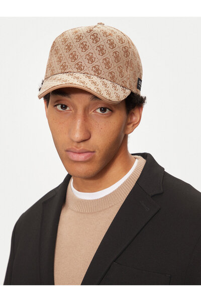 Guess Ανδρικό μπεζ καπέλο μπέιζμπολ AM9369POL01