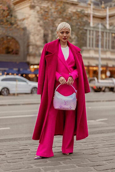 Neşeli Butik palton de damă cu guler șal, lungime întreagă, importat, NBMS23156