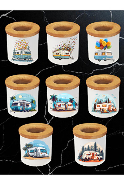 lili hediyelik Suport pentru stilou imprimat cu rulotă de călătorie, cutie pe...