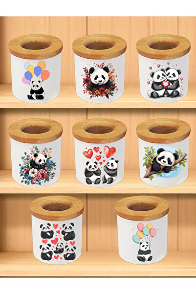 lili hediyelik Suport pentru stilouri cu imprimeu panda, cutie pentru stilour...