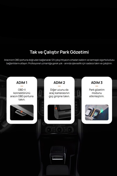 70MAİ OBD-II Park Gözetim Kablosu (Tüm Type-C Kameralar ile Uyumlu)