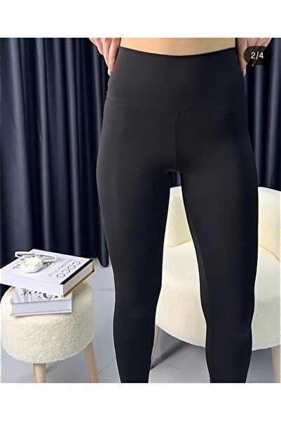 vikitekno بنطال ضيق أسود عالي الخصر من نوع سكوبا