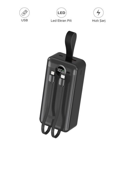 Başkenttekno 1035 30000 mAh 22.5W Hızlı Şarj Özellikli 2 Çıkışlı Taşınabilir ...